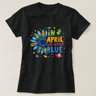 Autismus-Bewusstseins April Trage Blaues Puzzle-St T-Shirt
