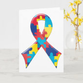 Autismus-Bewusstseins-Band A4 Karte (Gelbe Blume)