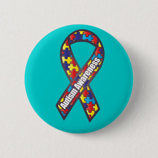 Autismus-Bewusstseins-Band Button