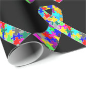 Autismus-Bewusstseins-Band Geschenkpapier (Rolleneckpunkt)