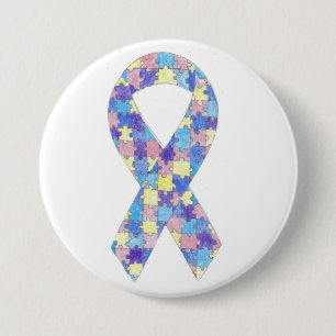 Autismus-Bewusstseins-Band-Knopf Button