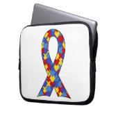 Autismus-Bewusstseins-Band Laptopschutzhülle (Vorderseite Links)