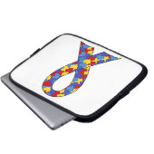 Autismus-Bewusstseins-Band Laptopschutzhülle (Vorne Knopf)