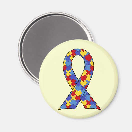 Autismus-Bewusstseins-Band Magnet (Vorderseite/Rückseite)
