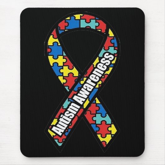 Autismus-Bewusstseins-Band Mousepad (Vorne)