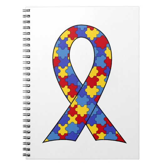 Autismus-Bewusstseins-Band Notizblock (Vorderseite)