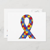 Autismus-Bewusstseins-Band Postkarte (Vorne/Hinten)
