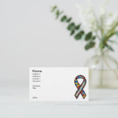 Autismus-Bewusstseins-Band Visitenkarte (Stehend Vorderseite)