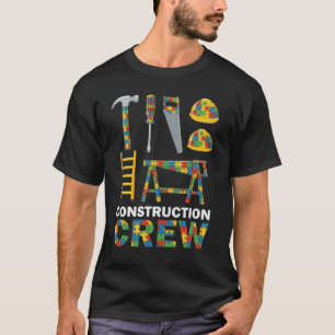 Autismus-Bewusstseins-Bauarbeiter-Crew T-Shirt