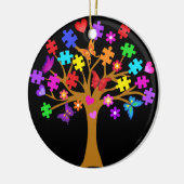 Autismus-Bewusstseins-Baum Keramikornament (Links)