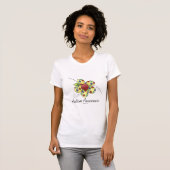 Autismus-Bewusstseins-Blume T-Shirt (Vorne ganz)