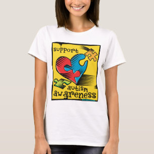 Autismus-Bewusstseins-Herz-Puzzlespiel-Stücke T-Shirt