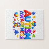 Autismus-Bewusstseins-Kinderpuzzle Puzzle (Horizontal)