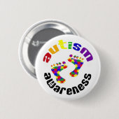 Autismus-Bewusstseins-Knopf Button (Vorne & Hinten)