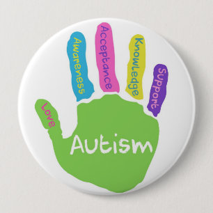 Autismus-Bewusstseins-Knopf Button