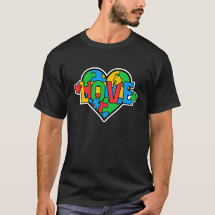 Autismus-Bewusstseins-Liebes-Puzzleteile-Herz T-Shirt