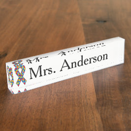 Autismus-Bewusstseins-Nummernschild für Namensplakette