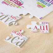 Autismus-Bewusstseins-Pfirsich-Produkte Puzzle (Seite)