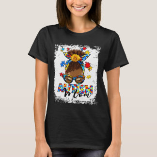 Autismus-Bewusstseins-Puzzle Schwarze Frau T-Shirt
