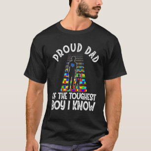 Autismus-Bewusstseins-Puzzle Stolz Vater des Tough T-Shirt