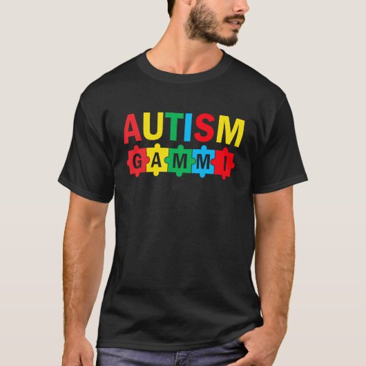 Autismus-Bewusstseins-Puzzleribbon Stolz auf Autis T-Shirt (Vorderseite)