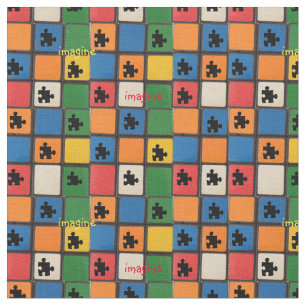 Autismus-Bewusstseins-Puzzlespiel bessert Mosaik Stoff