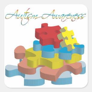 Autismus-Bewusstseins-Puzzlespiel bessert Quadratischer Aufkleber