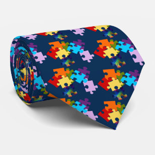 Autismus-Bewusstseins-Puzzlespiel-Stücke Krawatte