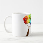 Autismus-Bewusstseins-Regenbogen-Puzzlespiel-Baum Kaffeetasse (Links)