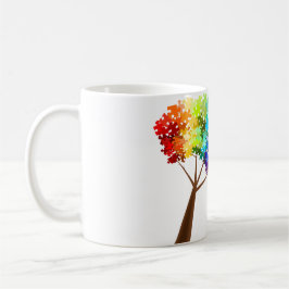 Autismus-Bewusstseins-Regenbogen-Puzzlespiel-Baum Kaffeetasse