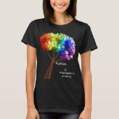 Autismus-Bewusstseins-Regenbogen-Puzzlespiel-Baum T-Shirt (Vorderseite)