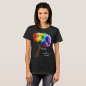 Autismus-Bewusstseins-Regenbogen-Puzzlespiel-Baum T-Shirt (Vorne ganz)