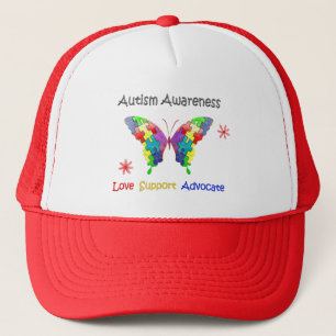 Autismus-Bewusstseins-Schmetterling Truckerkappe