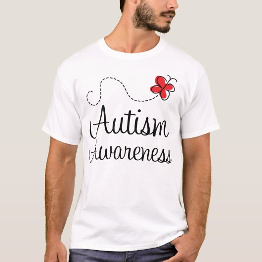 Autismus-Bewusstseins-Schmetterlings-Geschenk T-Shirt (Vorderseite)