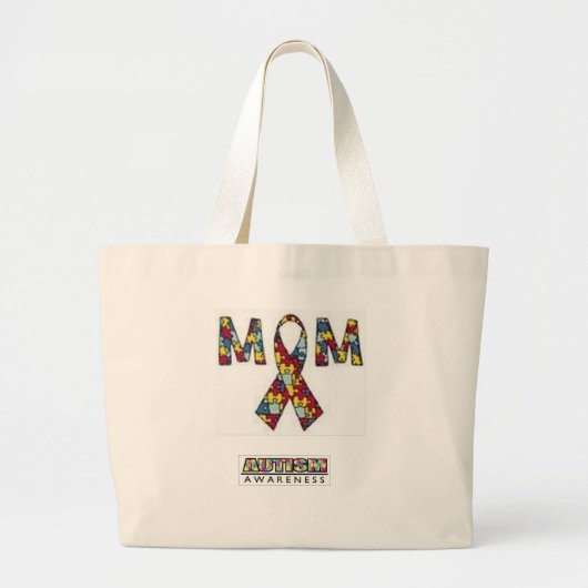 Autismus-Bewusstseins-Tasche Jumbo Stoffbeutel (Vorne)