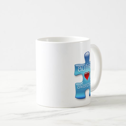 Autismus-Bewusstseins-Tasse (b) Kaffeetasse (VorderseiteRechts)