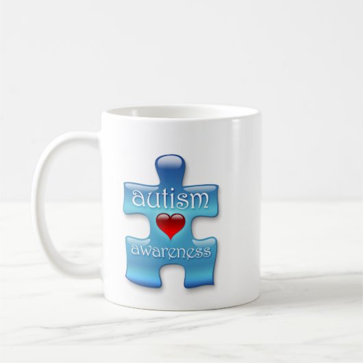 Autismus-Bewusstseins-Tasse (b) Kaffeetasse (Links)