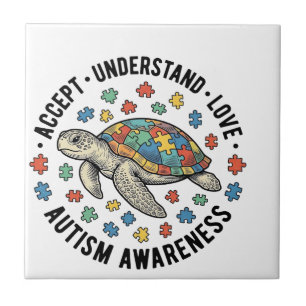 Autismus-Bewusstseins-Turtle-Puzzle-Vektordesign_1 Fliese