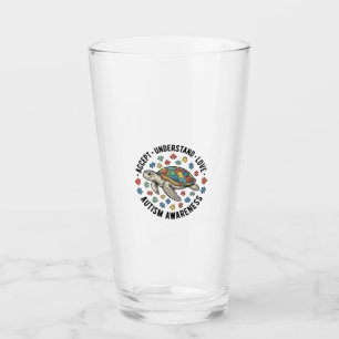 Autismus-Bewusstseins-Turtle-Puzzle-Vektordesign_1 Glas