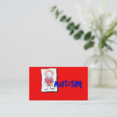 Autismus-Bewusstseins-Visitenkarte Telefonnummerkarte (Stehend Vorderseite)