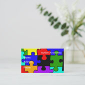 Autismus-Bewusstseins-Visitenkarte Visitenkarte (Stehend Vorderseite)