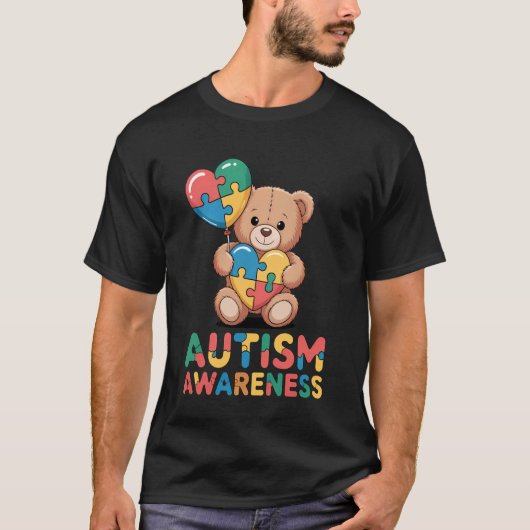 Autismus-Bewusstseinsbär T-Shirt (Vorderseite)