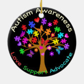 Autismus-Bewusstseinsbaum Keramikornament (Hinten)