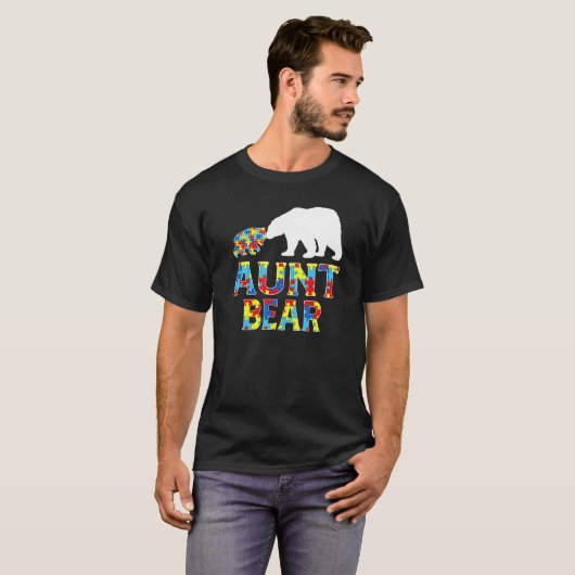Autismus Bewusstseinsbildung Bären Puzzle Unterstü T-Shirt (Vorne ganz)