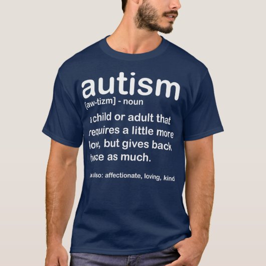 Autismus-Bewusstseinsbildung Definition für Mama-V T-Shirt (Vorderseite)