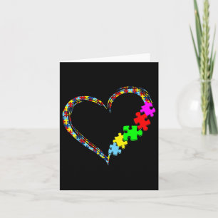 Autismus Bewusstseinsbildung Liebe Herz Puzzle Pie Karte