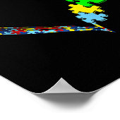 Autismus Bewusstseinsbildung Liebe Herz Puzzle Pie Poster (Ecke)