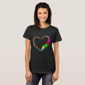 Autismus Bewusstseinsbildung Liebe Herz Puzzle Pie T-Shirt (Vorne ganz)