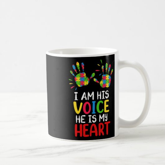 Autismus Bewusstseinsbildung Mama Vater Kaffeetasse (Rechts)