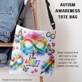 Autismus-Bewusstseinsbildung Tote Tag Tragetaschen Mit Langen Trägern